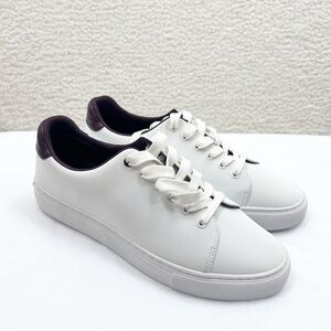 New Tory Burch Sport Hi-Vis Sneaker Size 9.5 White Purple Reflective Shoes